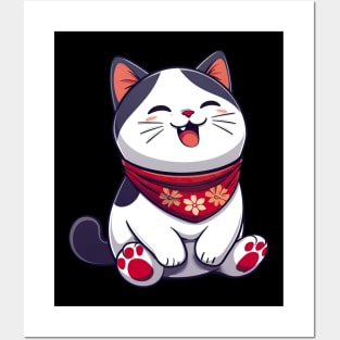 Happy Kawaii Cat Posters and Art